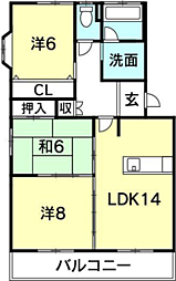 ファミール大原 3LDKの間取図画像