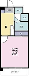 ハイムオアシス 1Kの間取図画像