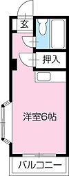 清紫苑 ワンルームの間取図画像