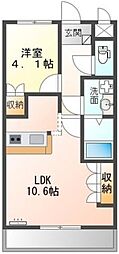 マイシャインおおしま 1LDKの間取図画像