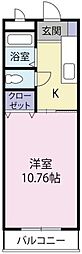 レジデンス南昭和 1Kの間取図画像