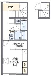 レオパレス凛 1Kの間取図画像