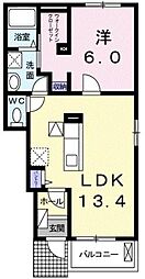 ルミナス名東2 1LDKの間取図画像