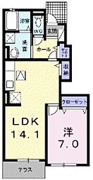 ONEPIECE 1LDKの間取図画像
