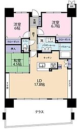 アルファステイツ南田宮 9階3LDKの間取り