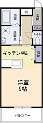プレジデント川内1 1Kの間取図画像