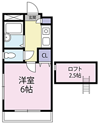 メイフェア10 1Kの間取図画像