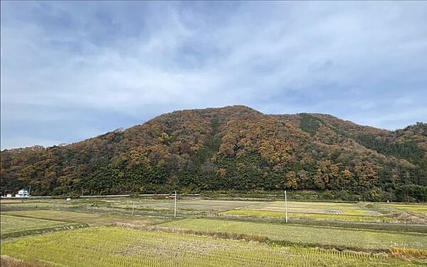 秋になると近くの山が紅葉し、とても綺麗です。
