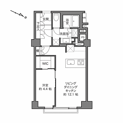 間取り ヴィラ赤坂 2階/-