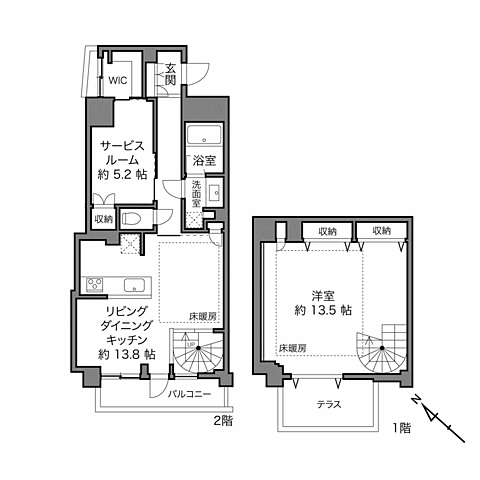間取り 菱和パレス島津山206 2階/206