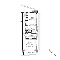 東急ドエルアルス小石川 1LDKの間取図画像