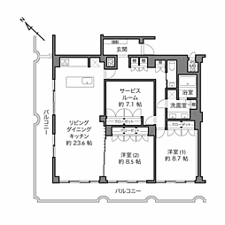 間取図画像 2SLDK
