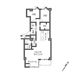 コープ西船橋2号棟 2LDKの間取図画像