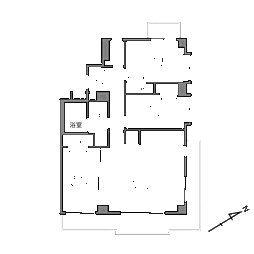 朝日マンション大崎 3LDKの間取図画像