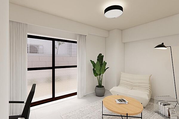 床にはフロアタイルを採用。傷や汚れに強く、日常のお手入れがしやすいです。※CGイメージ