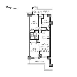 パーク上尾弐番館 3LDKの間取図画像