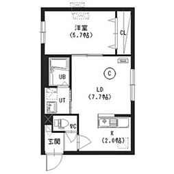 ＥＸＣＥＬＬＥＮＴ　ＨＯＵＳＥ月寒 1階1LDKの間取り