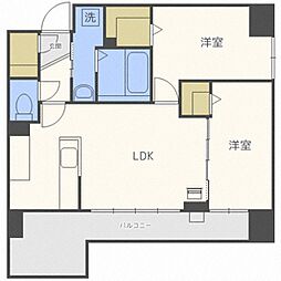 ＭＯＤＥＮＡ表参道 11階2LDKの間取り