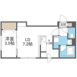 ＲＥＮＯＡ　ＯＹＡＣＨＩ 3階1LDKの間取り