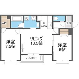 間取図画像 2LDK