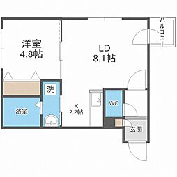 Ｃｌａｉｒｅ・ｅｌｍの杜 3階1LDKの間取り