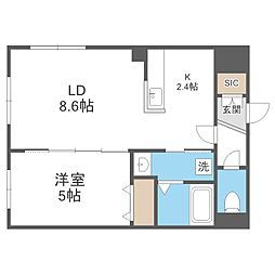 ＬＡ　Ｃｏｎｆｏｒｔｏ厚別 2階1LDKの間取り