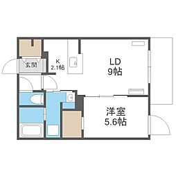 Ｌｅｊｏｎ’ｓ　Ｇａｒｄｅｎ 4階1LDKの間取り