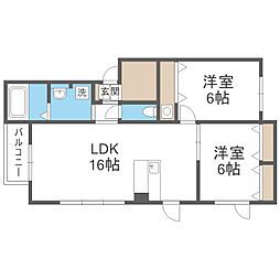 ESPERANZA 2LDKの間取図画像