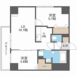 ブランシャールALAINサッポロ 2LDKの間取図画像