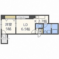 ラクラス札幌北7条 1LDKの間取図画像