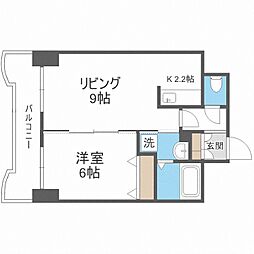ティアラFCサイド 1LDKの間取図画像