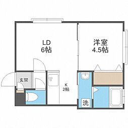 パークリュクスN18ロイヤルヴィラ 1LDKの間取図画像