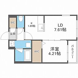 GRANDSUCCESSLUSSO 1LDKの間取図画像