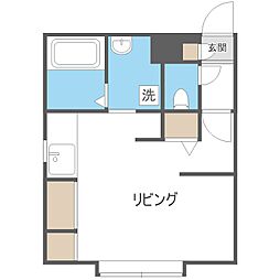 グレイスフルK ワンルームの間取図画像