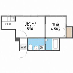 エスペランサ美園 1LDKの間取図画像