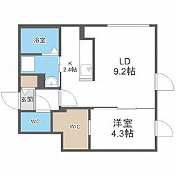 ポラリスファイブ 1LDKの間取図画像