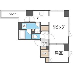 プライムメゾン南2条 1LDKの間取図画像