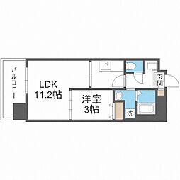 イリオス中島公園 1LDKの間取図画像