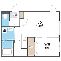 PinoKitamaruyama 1LDKの間取図画像