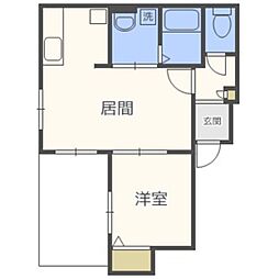 フェリオ 1LDKの間取図画像