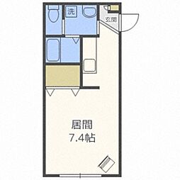 エストラーダN18 1Kの間取図画像