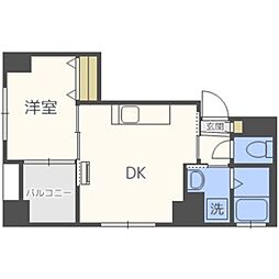 メゾン・ド・ヴィレ桑園 1LDKの間取図画像