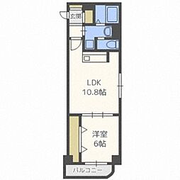 フレックス南郷 1LDKの間取図画像