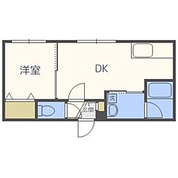 フェアリー 1DKの間取図画像
