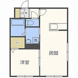 ポラリス元町 1LDKの間取図画像