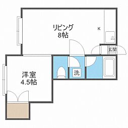 EMINENCE平岸17 1DKの間取図画像