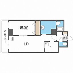 エステラ東札幌 1LDKの間取図画像