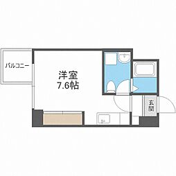 プライマル札幌北18条 1Kの間取図画像