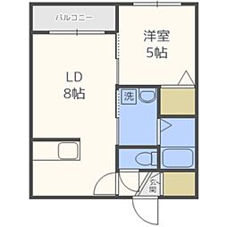 アボンドグラン菊水 1LDKの間取図画像