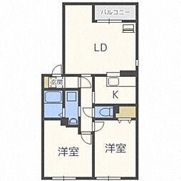 シー・メゾン麻生2 2LDKの間取図画像